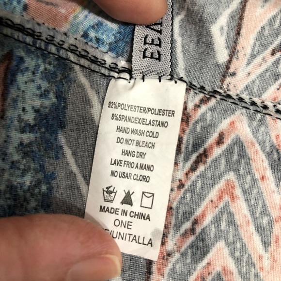 Eevee Butter Soft Blue & Rust Pattern Leggings - Picture 6 of 7